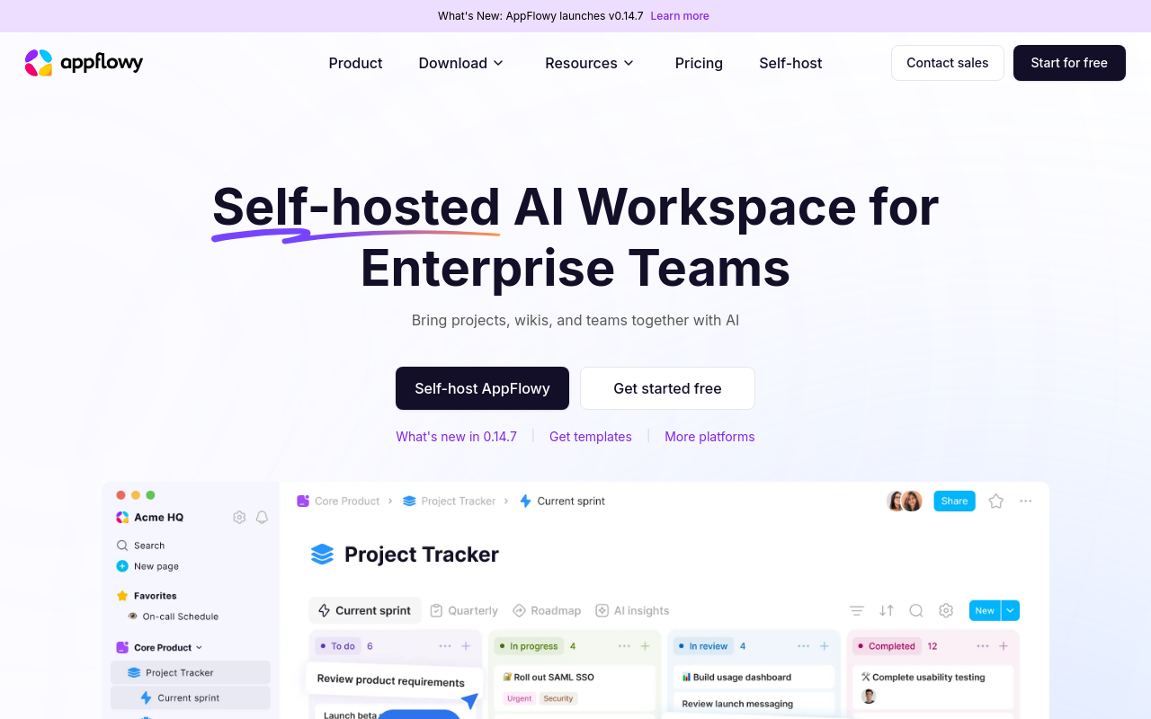AppFlowy — desktop screenshot