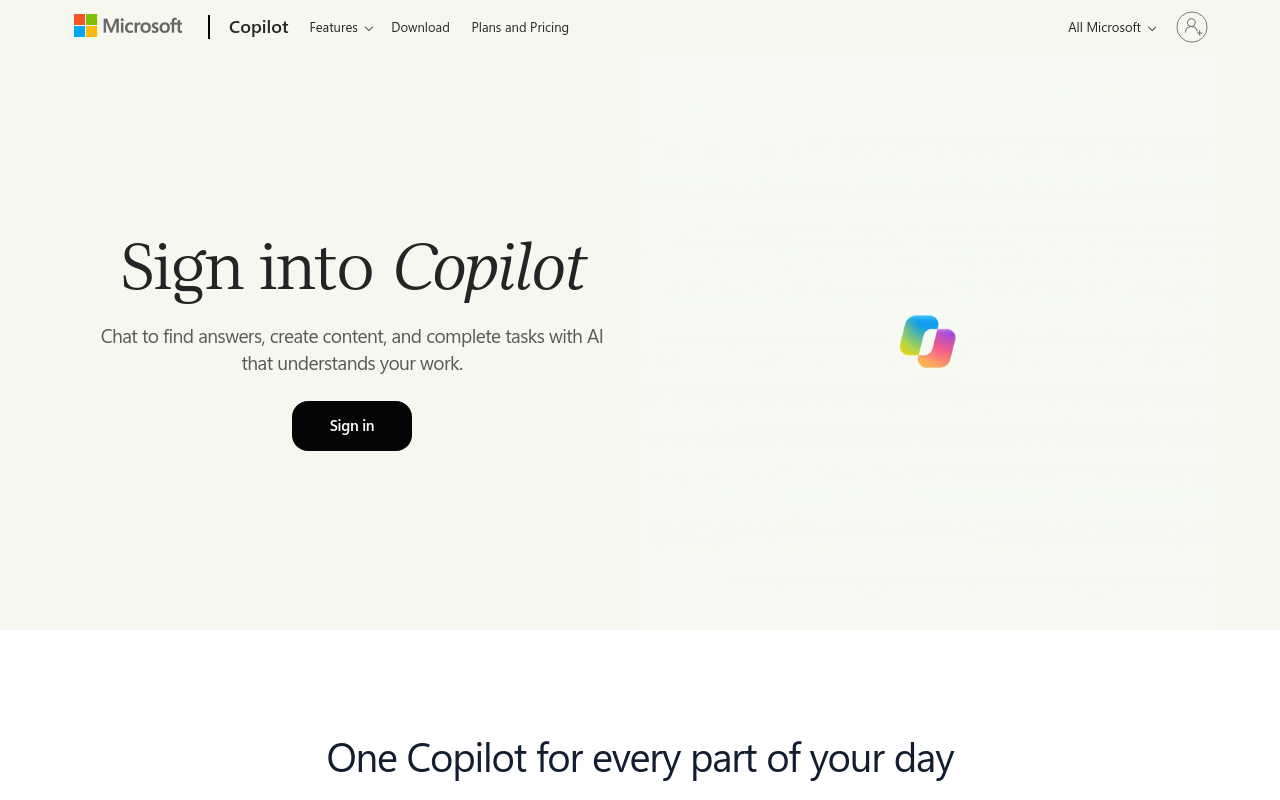 Microsoft Copilot — desktop screenshot