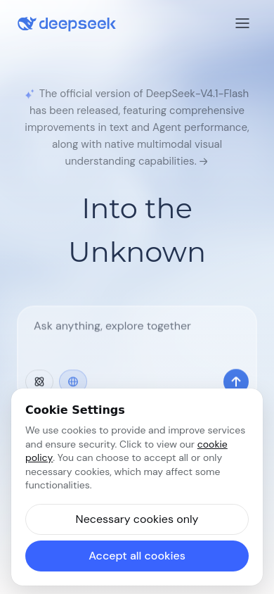 DeepSeek — mobile screenshot