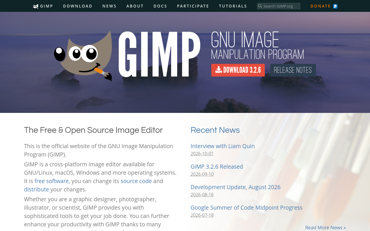 GIMP — desktop screenshot