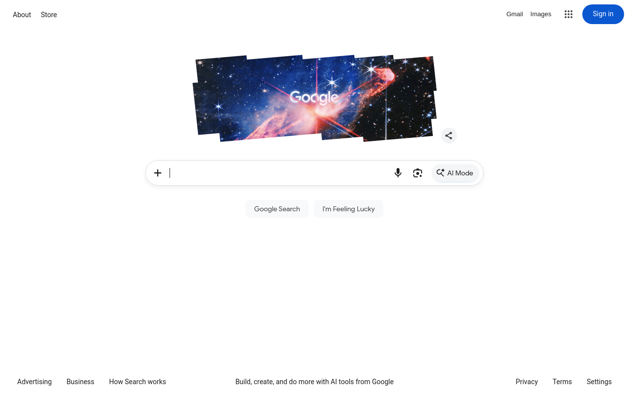Google Search — desktop screenshot