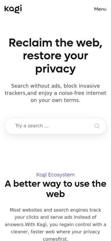 Kagi — mobile screenshot