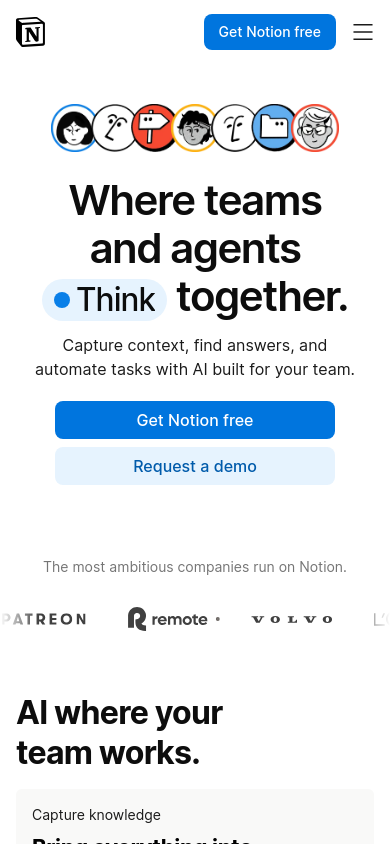 Notion — mobile screenshot