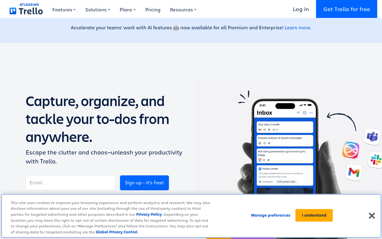 Trello — desktop screenshot