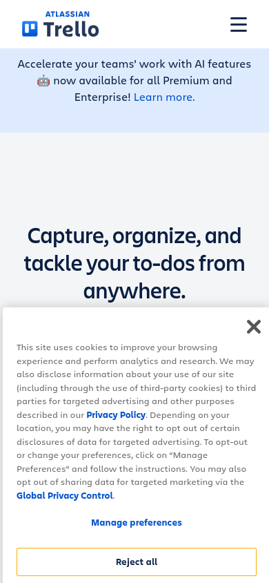 Trello — mobile screenshot
