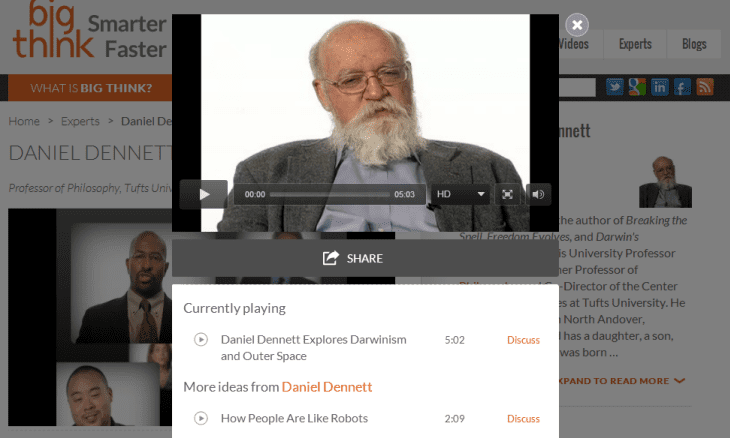 Daniel Dennett on the Best Philosophy Website