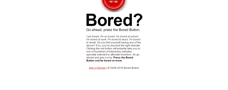 Bored Button 5 Awesome Websites