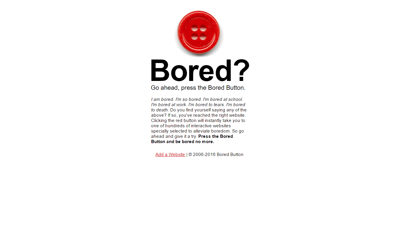 Bored Button 5 Awesome Websites